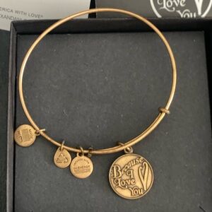 Alex and Ani Black Because I love you bangle bracelet